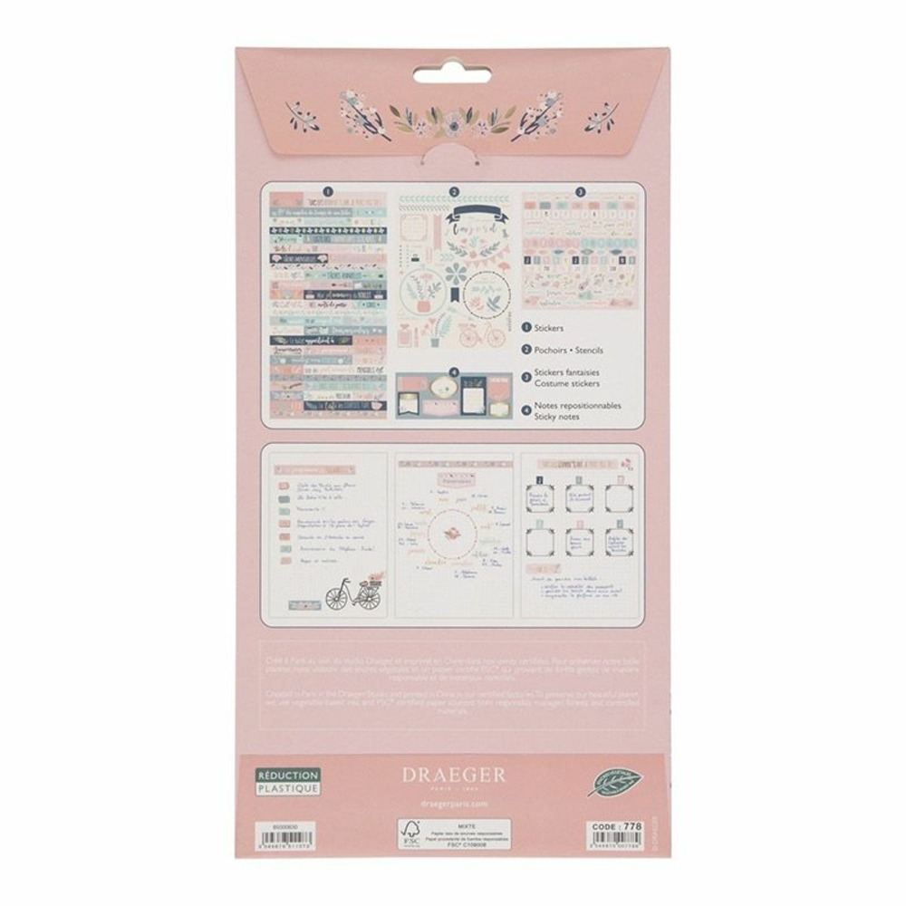 Kit de décoration agenda - fleurs
