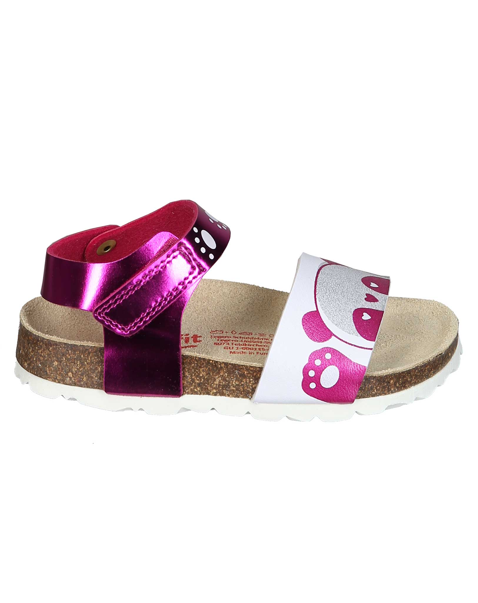 Klett-Sandalen PANDA in pink/weiß