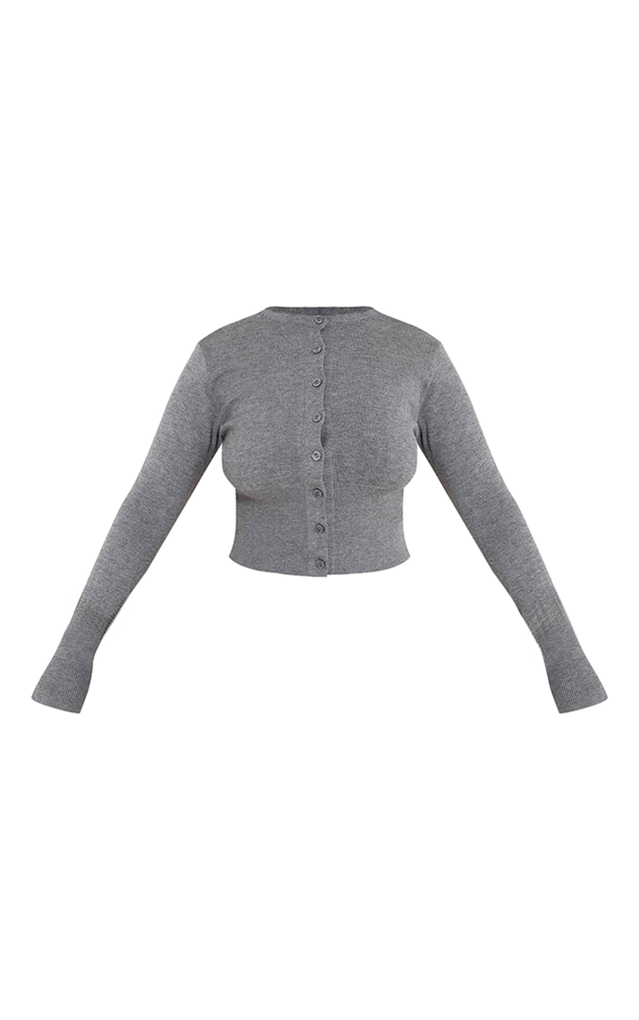 Charbon Cardigan Côtelé Large À Boutons En Maille Shape