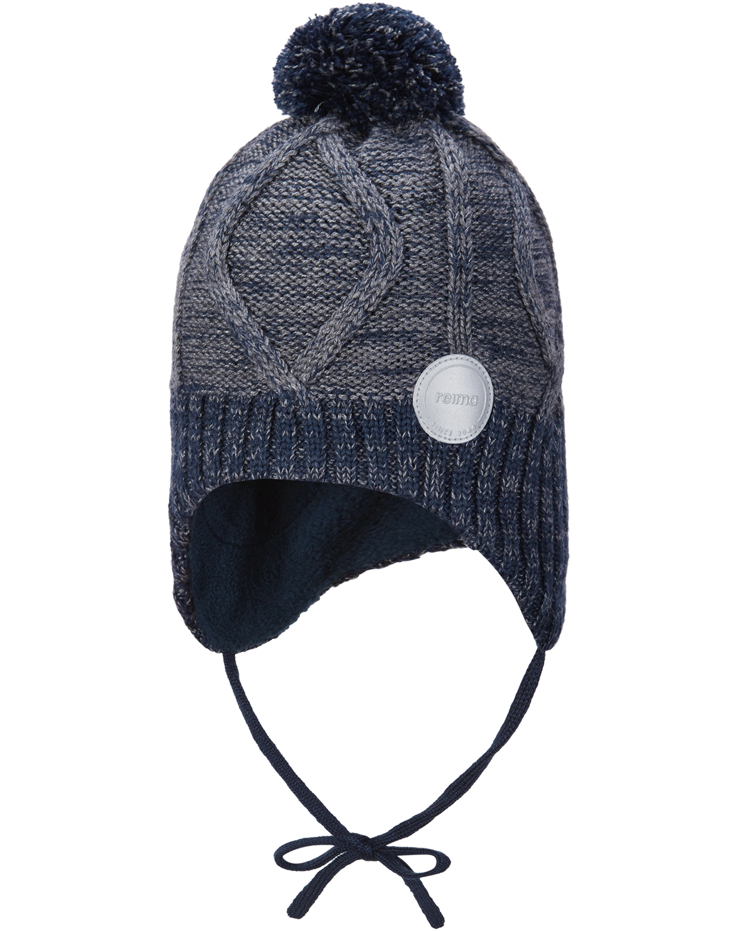 Strick-Mütze OALJAKKA mit Wolle in navy