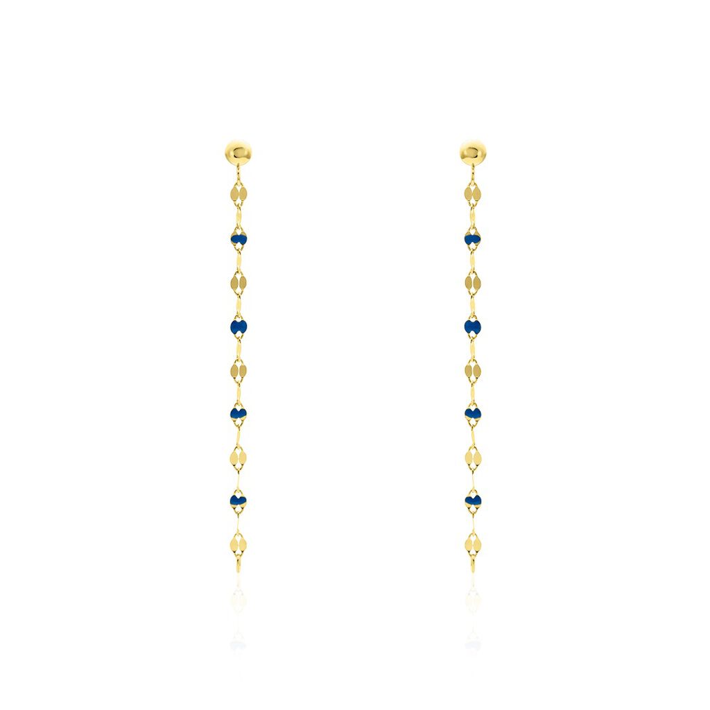 Boucles D'oreilles Pendantes Or Jaune Asteria