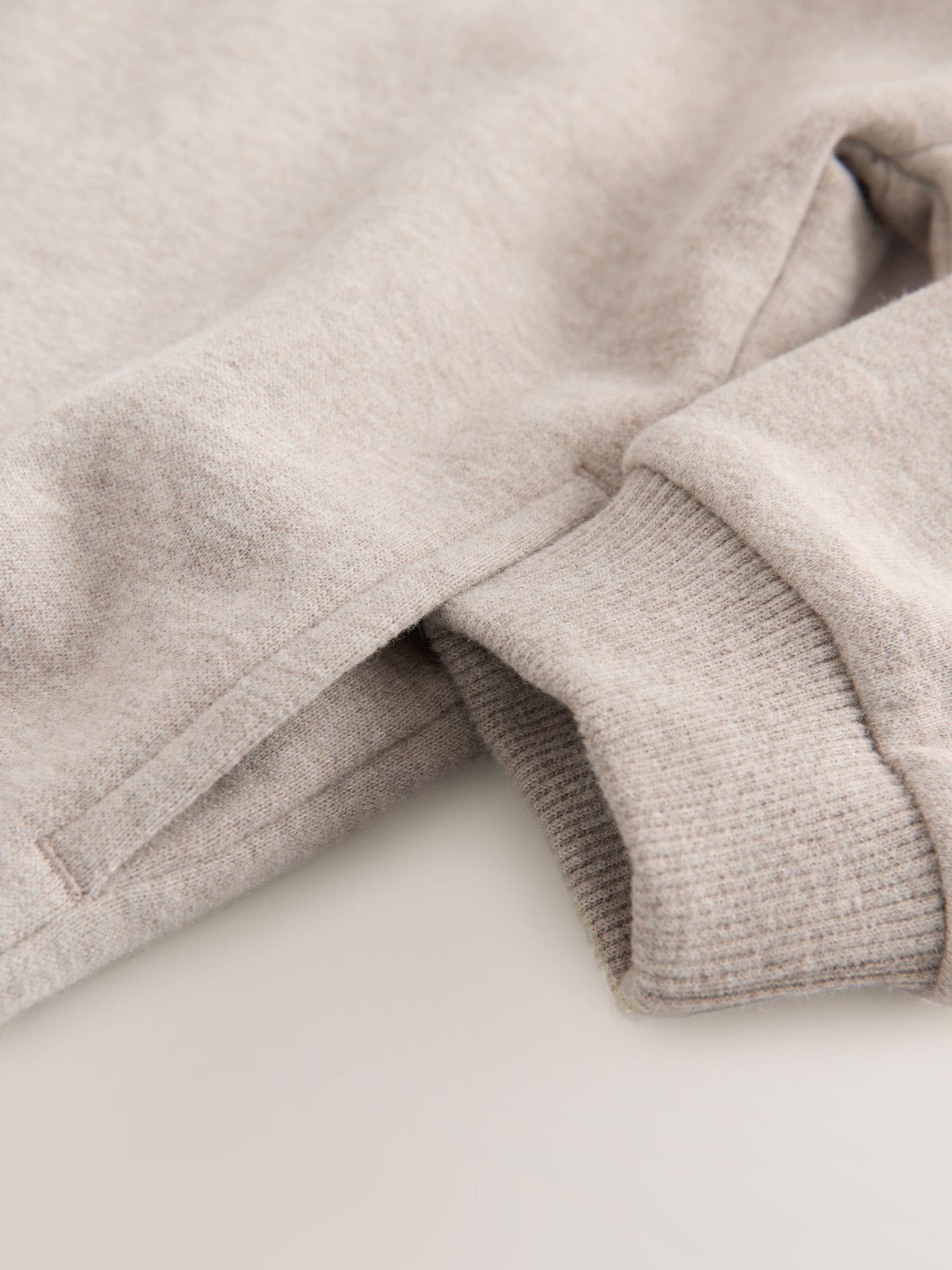 Gemêleerd havermoutkleurig - Zachte hoodie met lange mouwen (3mnd-7jr)
