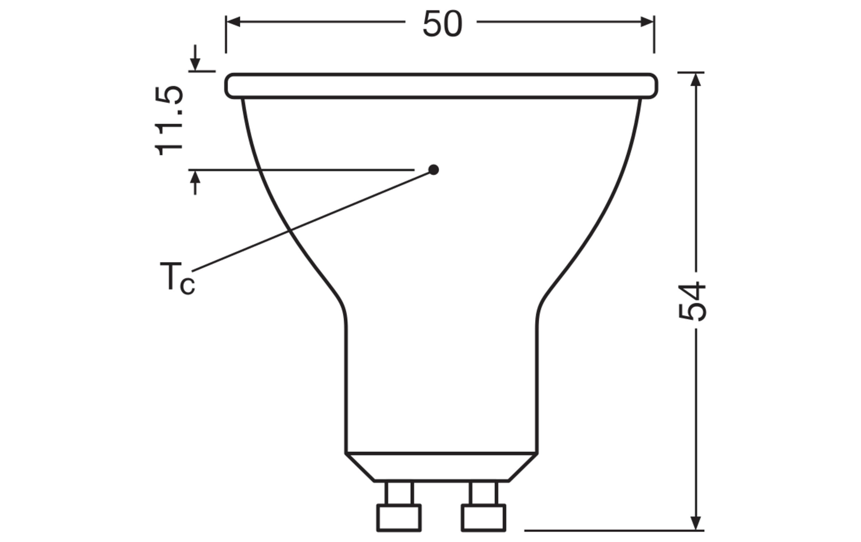 Lampe Star PAR16, 6.9W, GU10 WarmweissLED-Reflektorlampe PAR16 mit Retrofit-Stecksockel