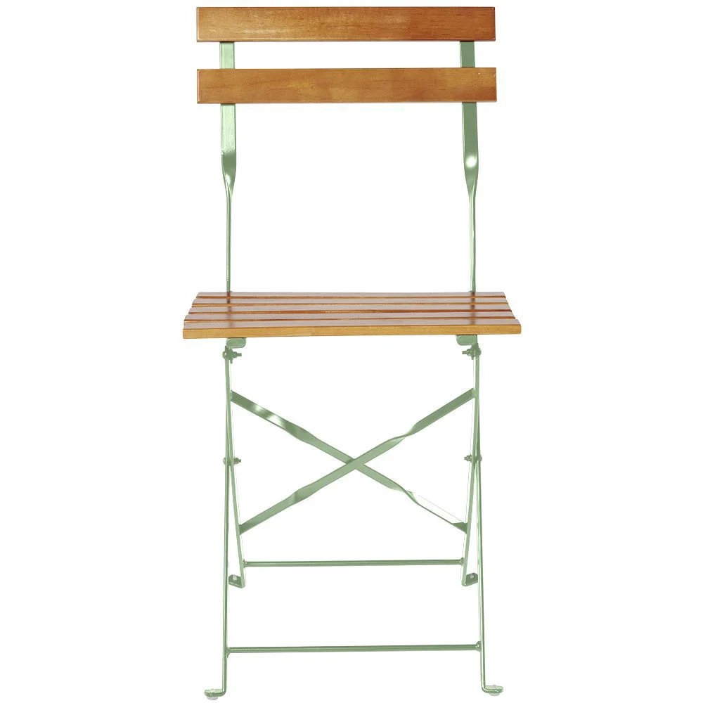 Chaise de jardin Bali pliante métal et bois 39x47xH79cm