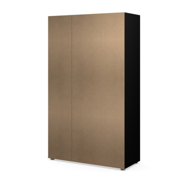 Kledingkast Pisa 3 deurs zwart 200x118x50 cm