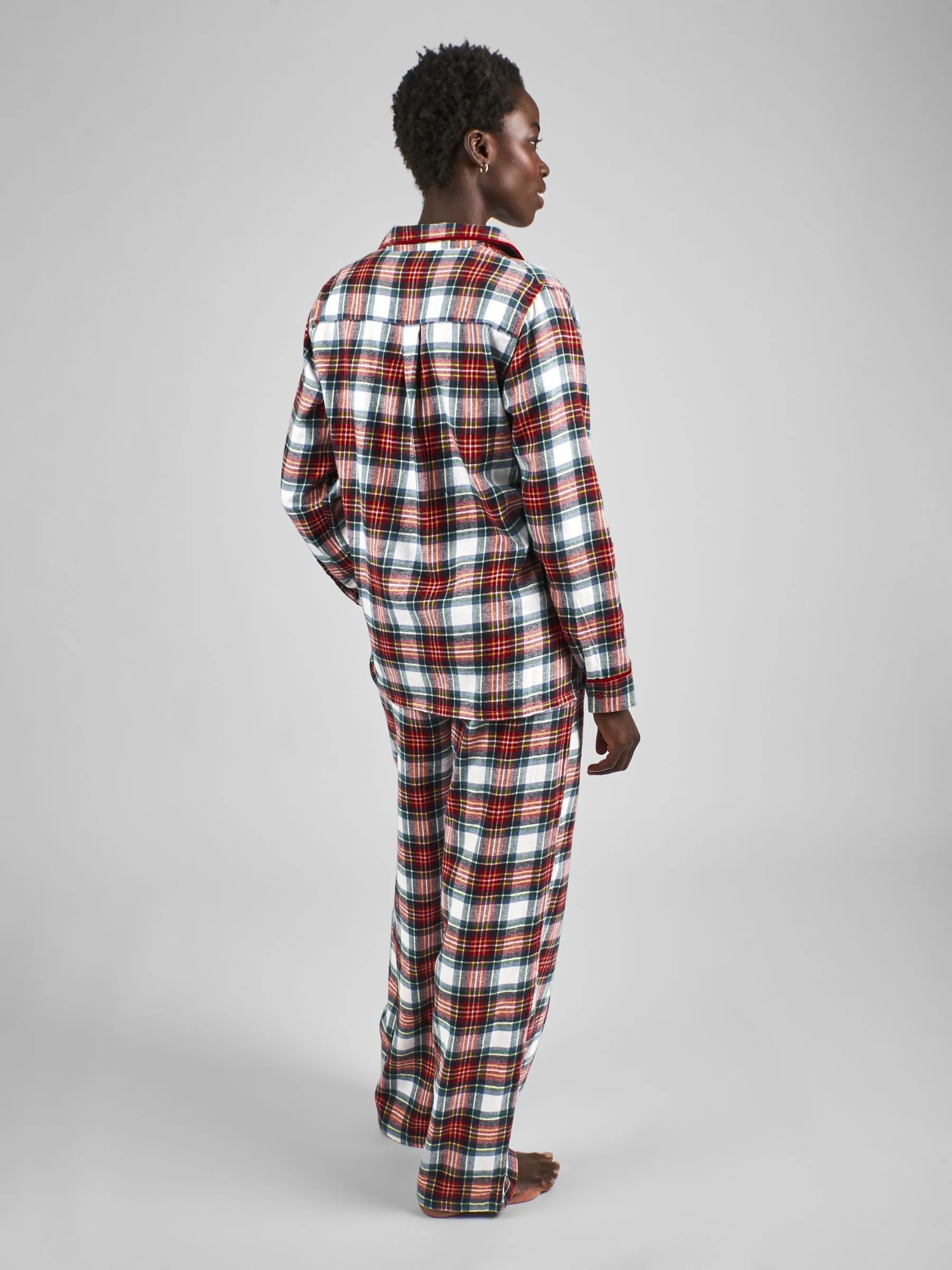 JoJo Maman Bébé Women's Check Woven Pyjama Set