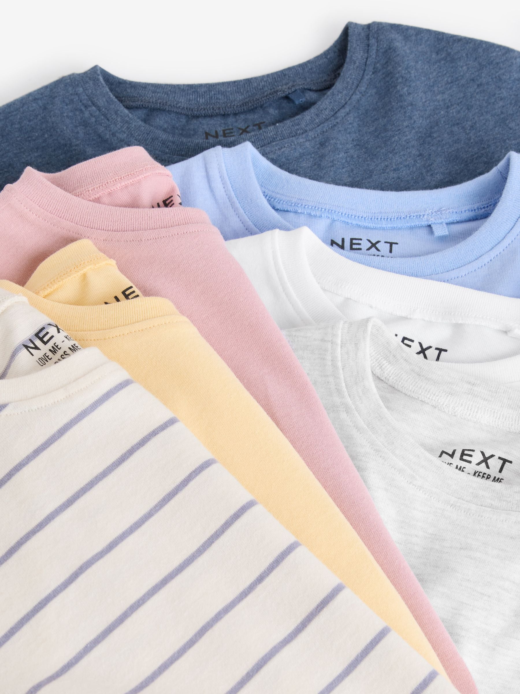 Multi - Set van 7 T-shirts met lange mouwen (3 mnd-7 jr)