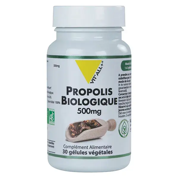Vit'all+ Própolis Orgânica 500mg 30 Cápsulas Vegetais