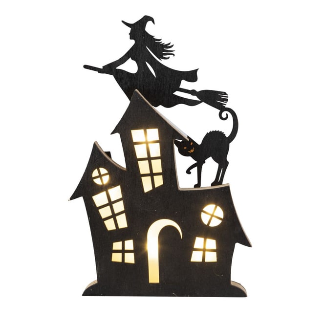 Spukhaus mit LED - ca. 15 x 2 x 23,5 cm