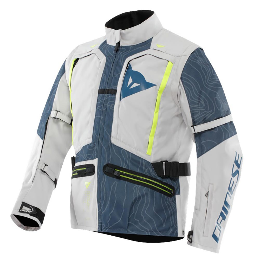 Dainese - Blouson Sterrato Tex Gris Clair / Bleu / Jaune fluo