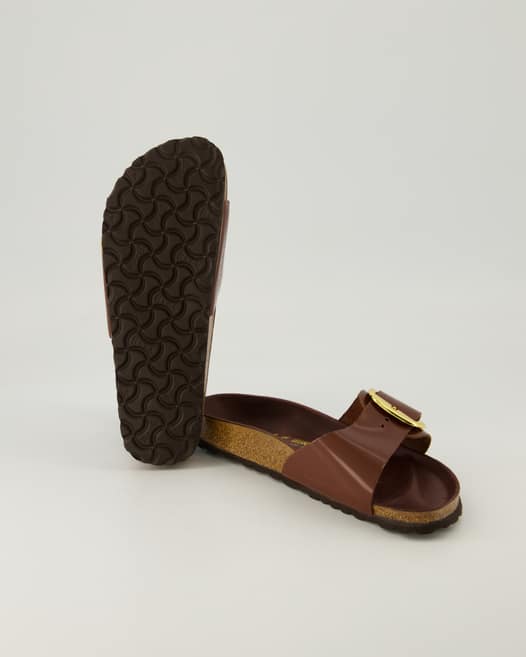 Birkenstock Madrid Big Buckle Pantoletten in Braun