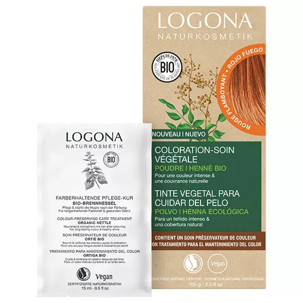 Logona Coloration-soin rouge flamboyant 100g