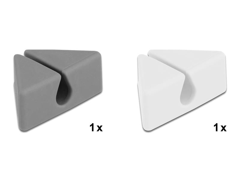 Delock Kabelhalter Dreieck Set 2 Stück Delock Kabelhalter Dreieck Set 2 Stück