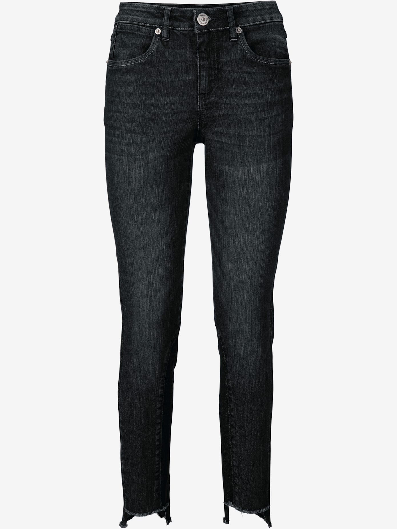 Jeans effet ventre plat longueur 7/8