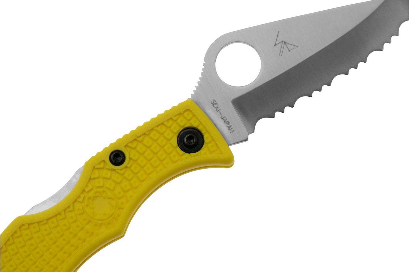 Spyderco Ladybug 3 Salt LYLS3 Yellow FRN, serrated zakmes