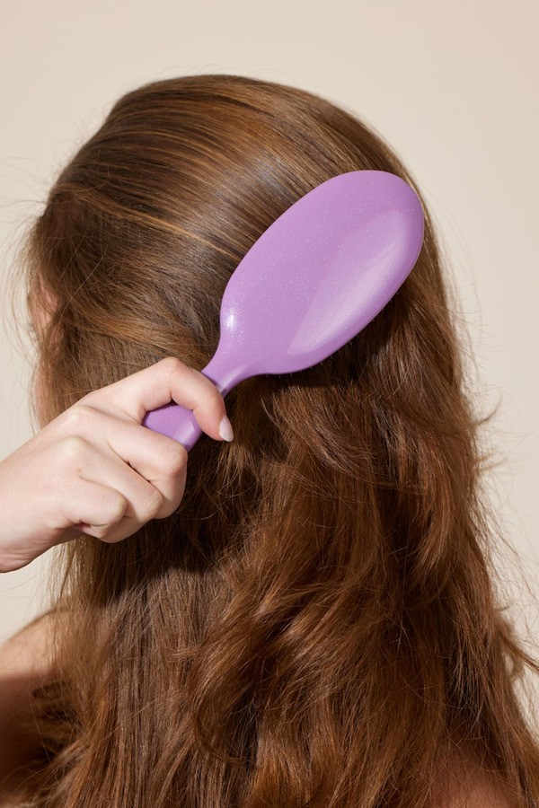 Fan Palm Hair Brush Butterfly Medium