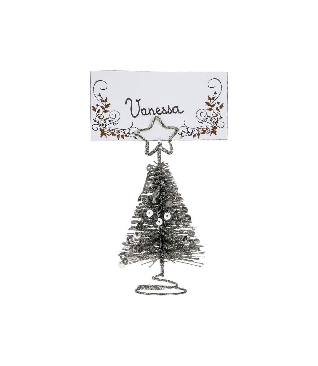 Cavalier de Table Sapin Colorama 10cm Argent