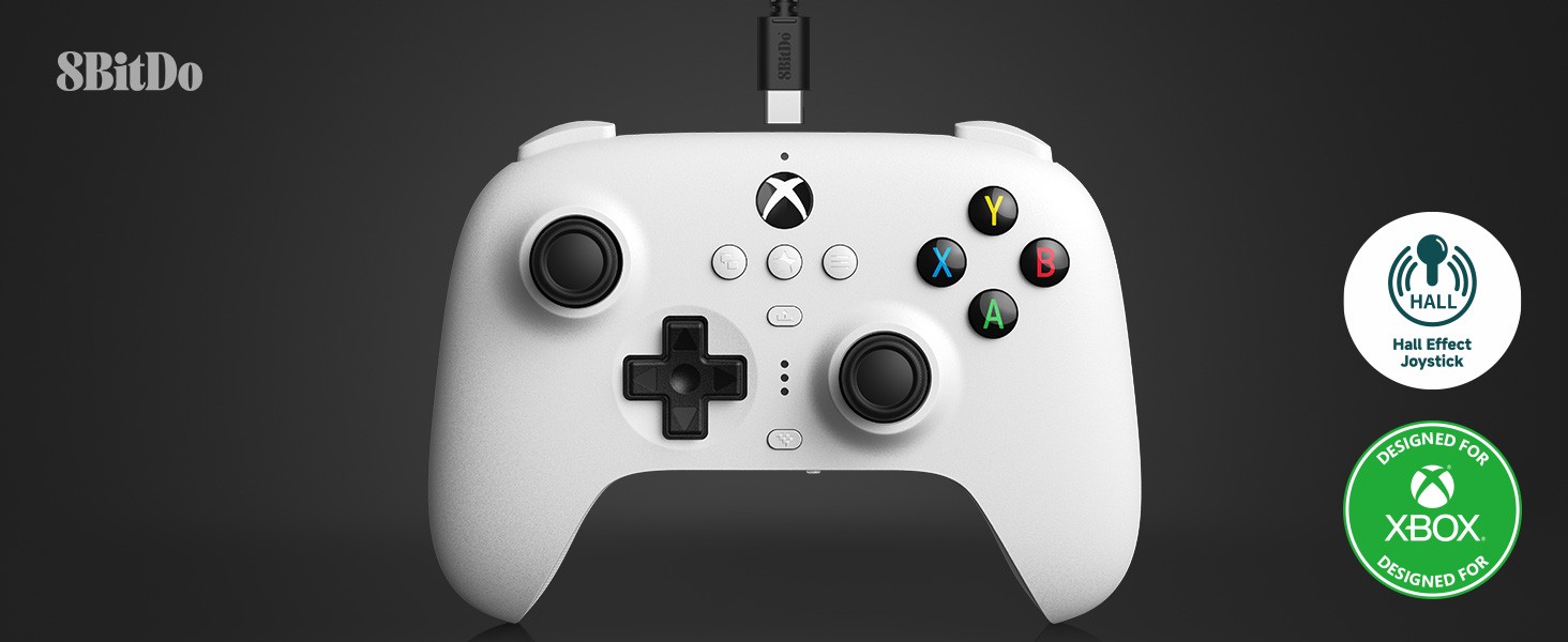 8BitDo Ultimate Wired Controller for Xbox Hall Ed/ White