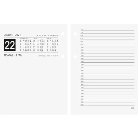 BRUNNEN Umlegekalender Tischkalender 2021 Form 270 E, 10,5 x 14,2 cm