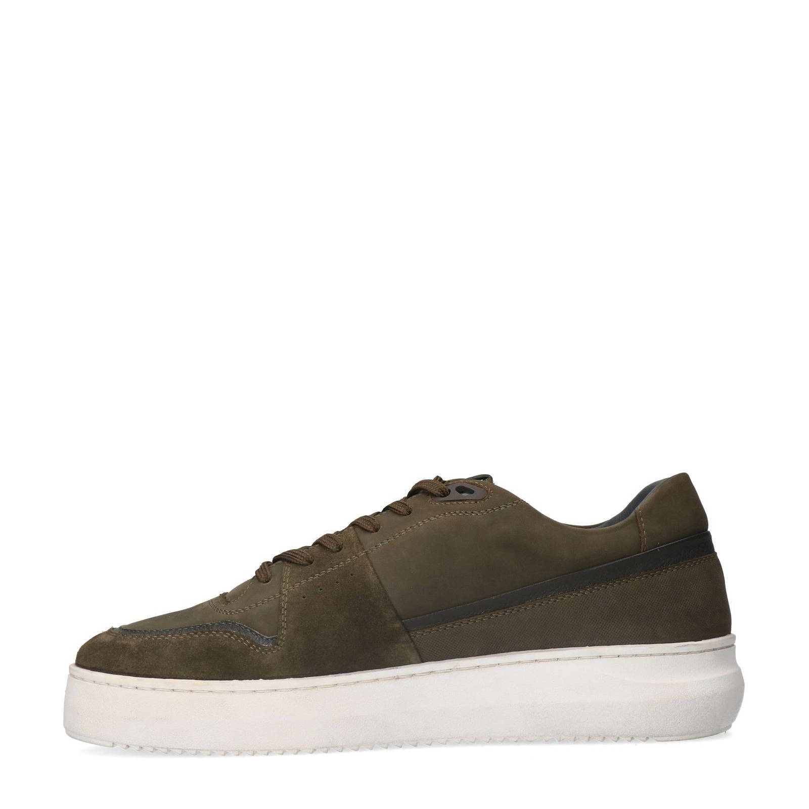 Manfield suède sneakers groen