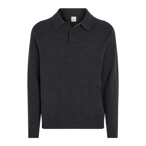 Calvin Klein Luxury Wool Polo, Ck Black Heather, L