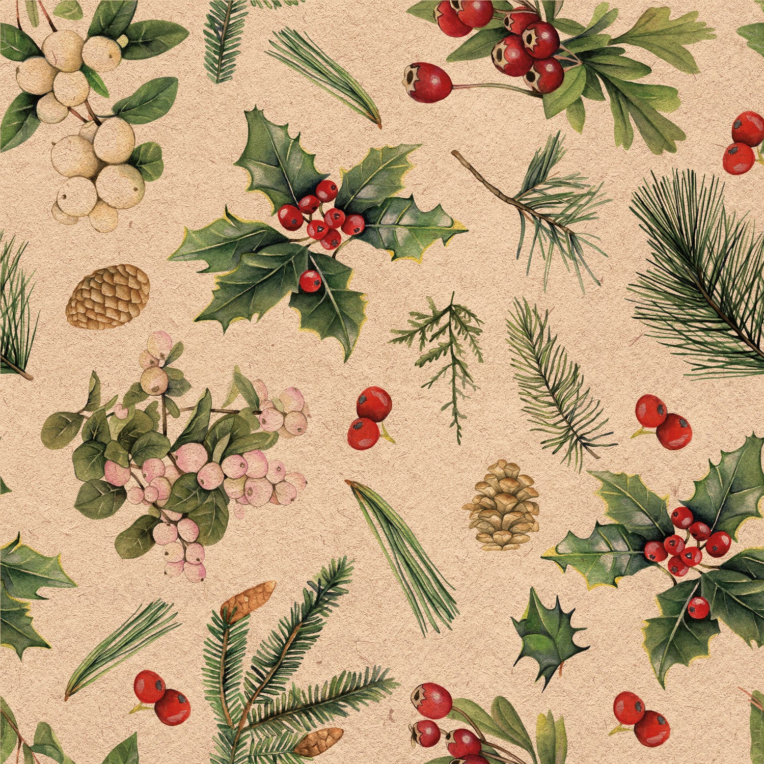 Ambiente servet kersttakken 33 x 33 cm 20 stuks