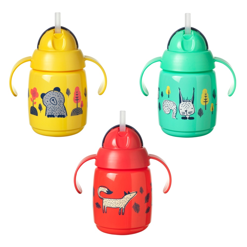 Tommee Tippee Superstar Trinklernbecher mit Strohhalm, 300 ml, ab 6 Monaten, Sortiment