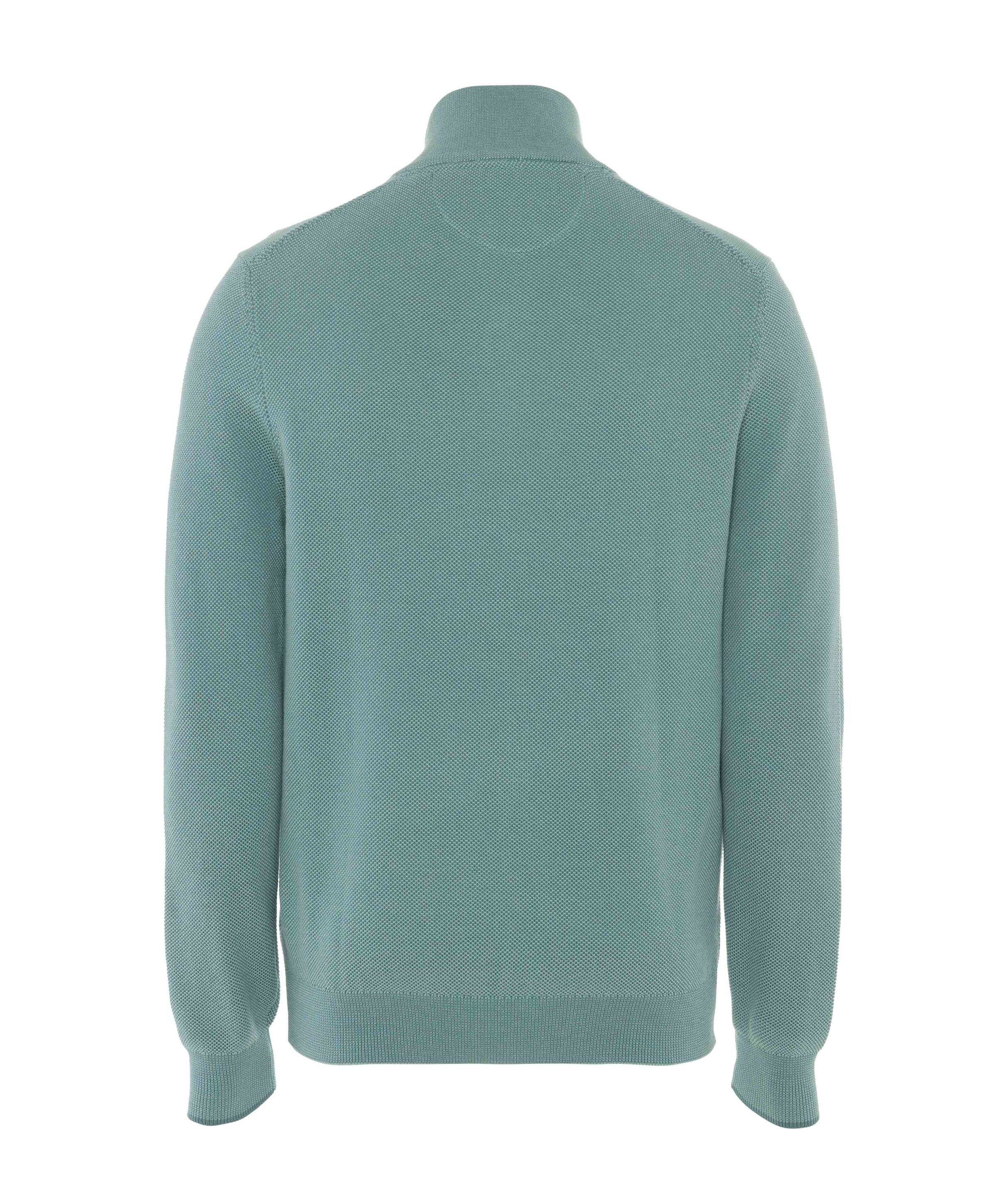 Lerros Heren trui met rits blauw