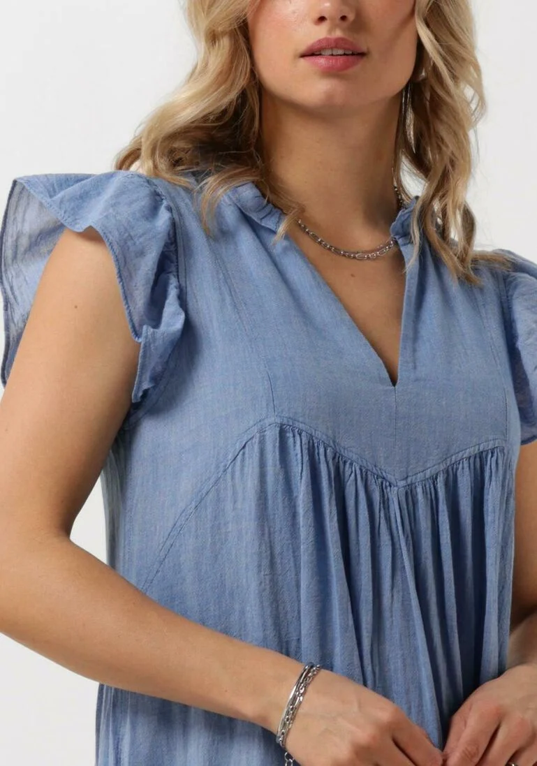 DEVOTION blauwe devotion maxi jurk erietta