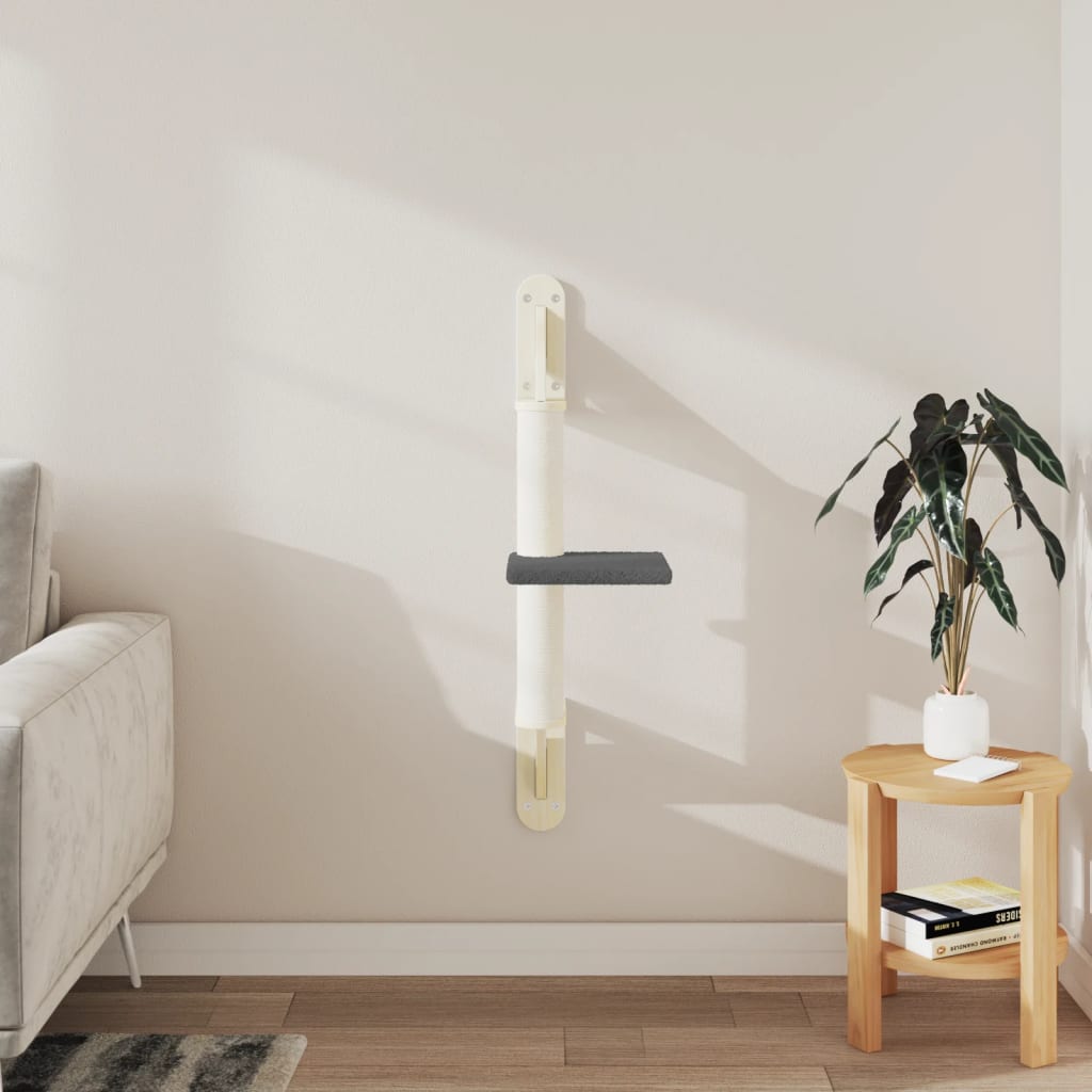 Arranhador de parede para gatos vidaXL, cinza escuro, 85,5 cm