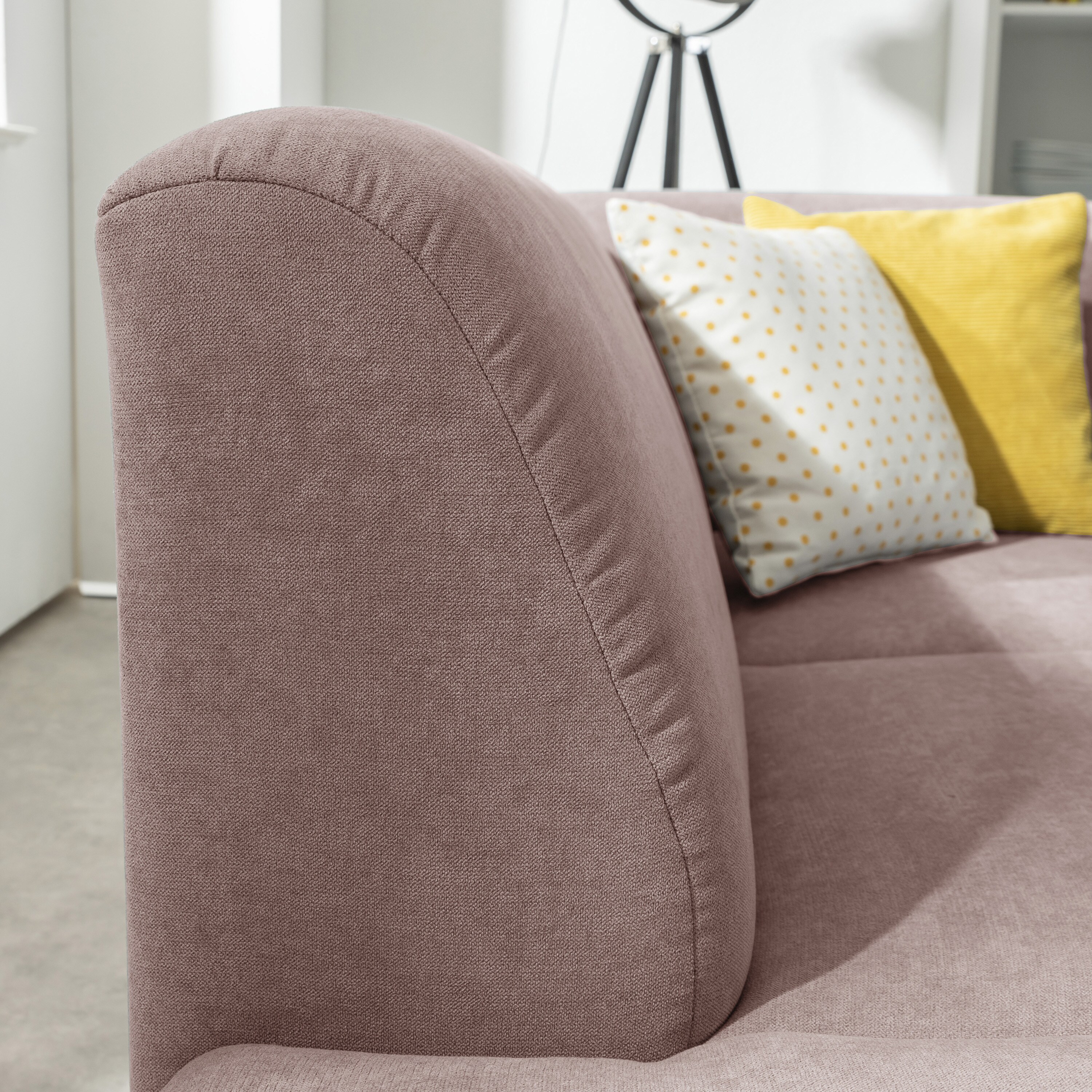 Max Winzer Terrence Ecksofa links mit Sofa 2,5-Sitzer rechts rosé