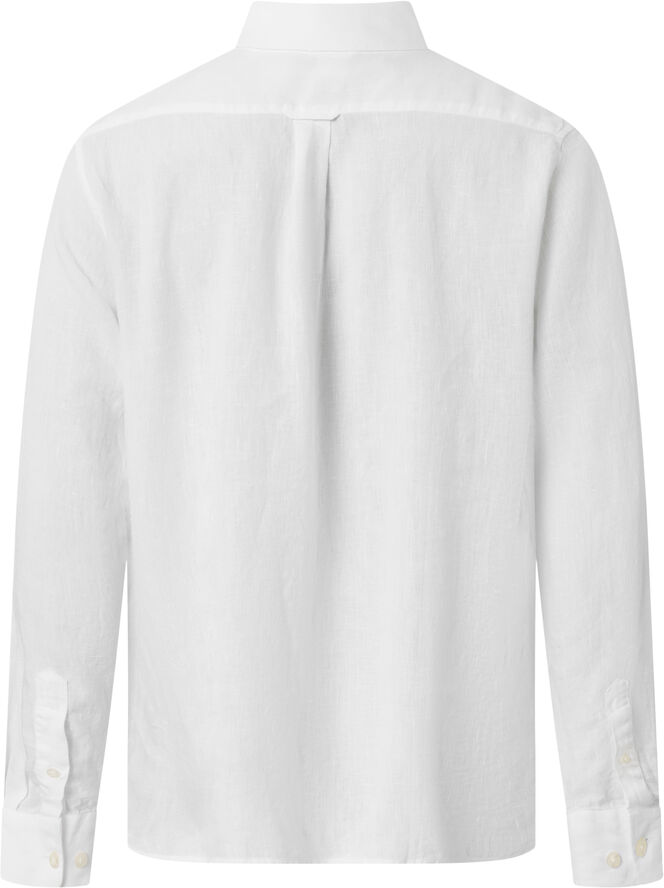 Knowledge Cotton Apparel Custom fit linen shirt GOTS/Vegan Hvid