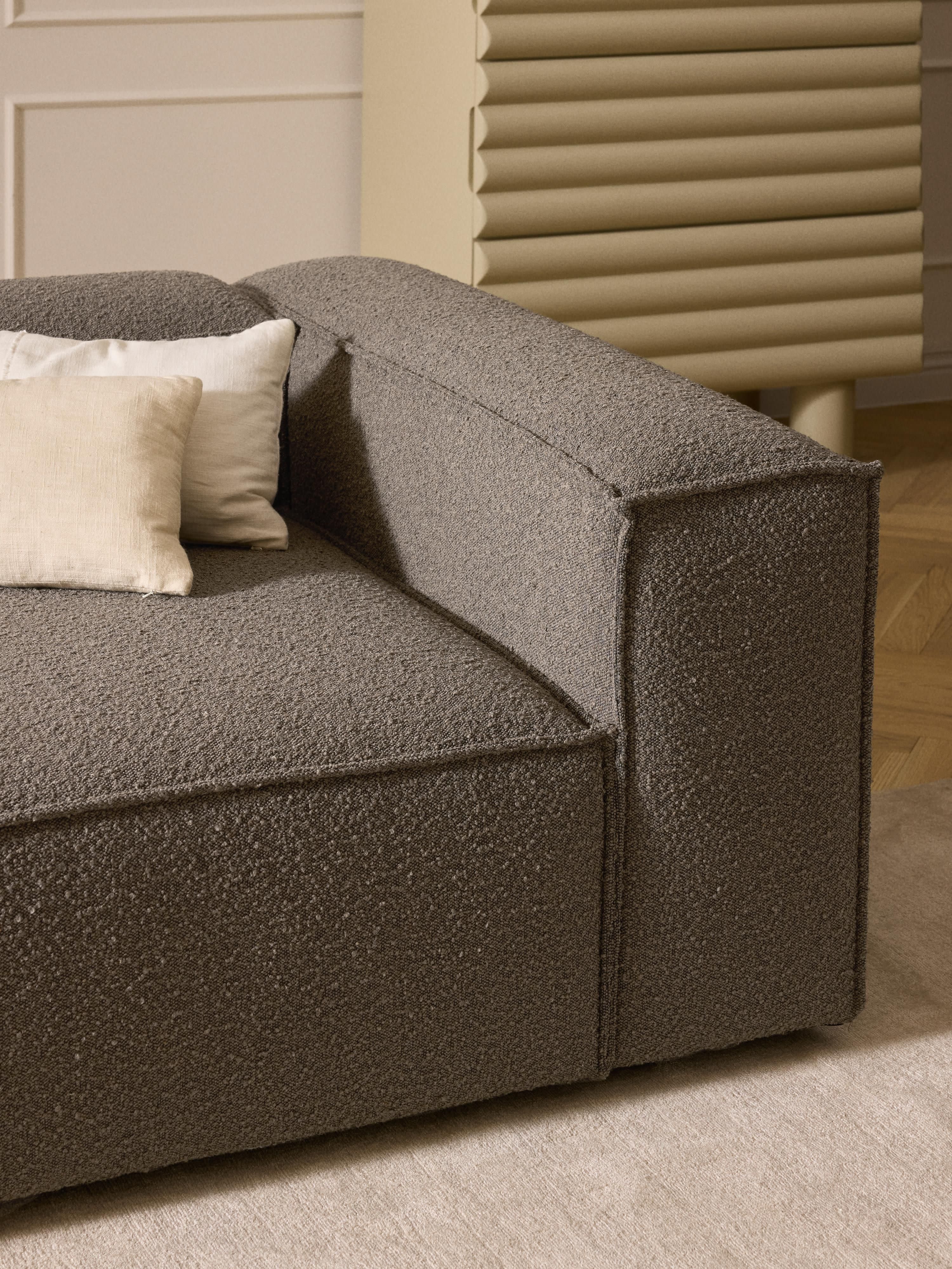 Modulaire bank Lennon (3-zits) uit bouclé