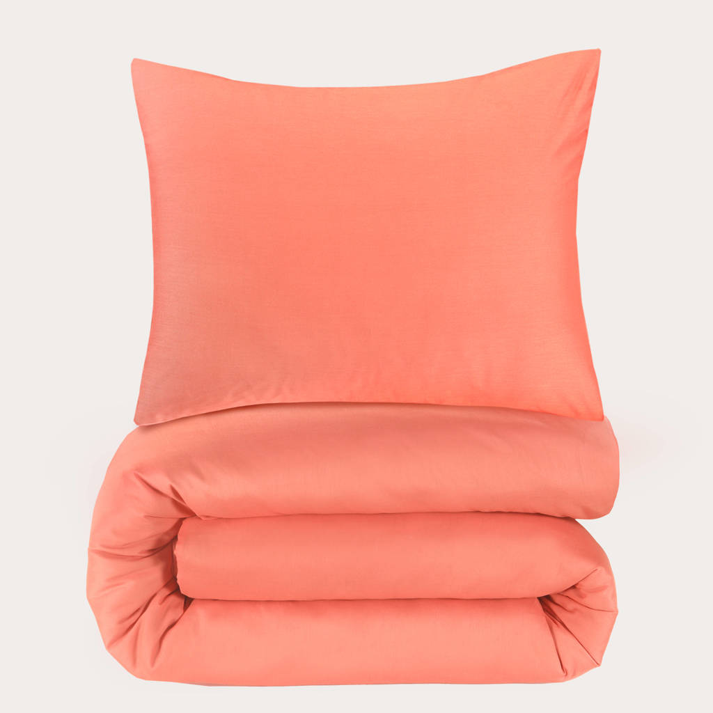 katoenen dekbedovertrek 1-persoons roze (140x220 cm)