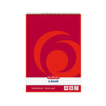 Herlitz Spiral-Notizblock DIN A5, kariert, 10 Stück