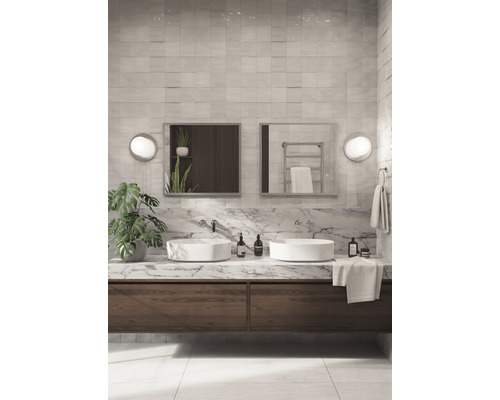 Badkamerspiegel Cordia BRW LINE 65 x 60 zilver