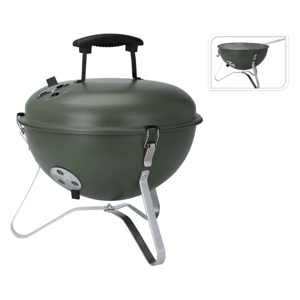 Barbecue forme de boule 37 cm vert olive