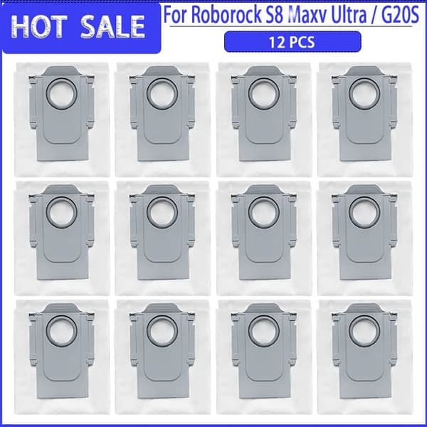 INF Støvsugerposer for Roborock S8 MaxV / Ultra G20s (12-pakning)