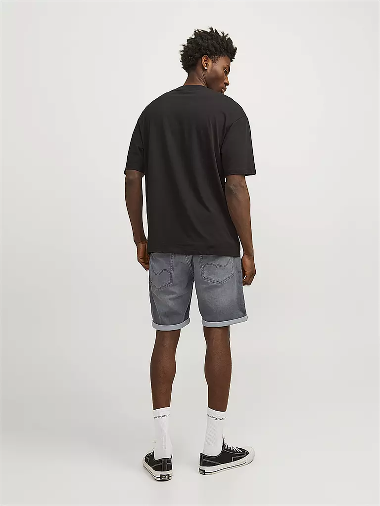 JACK & JONES Jeansshorts JJIRICK JJICON hellgrau