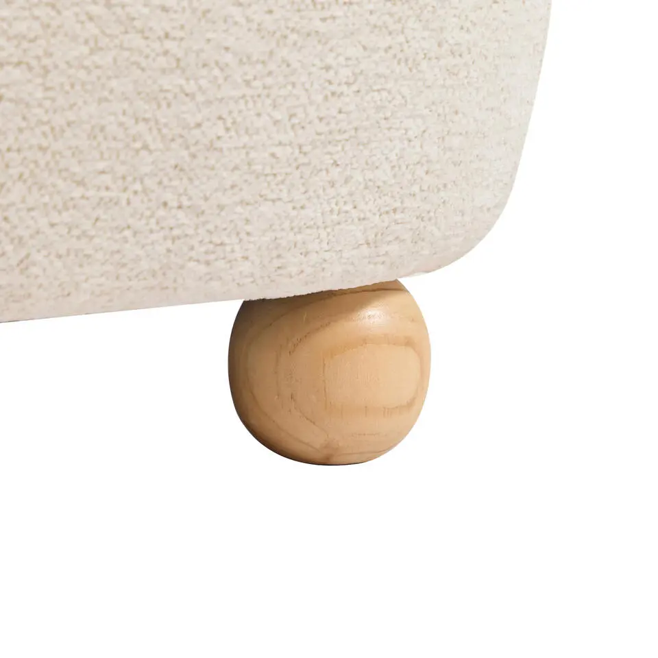 Scandinavische Salonstoel met Houten Poten en Stof