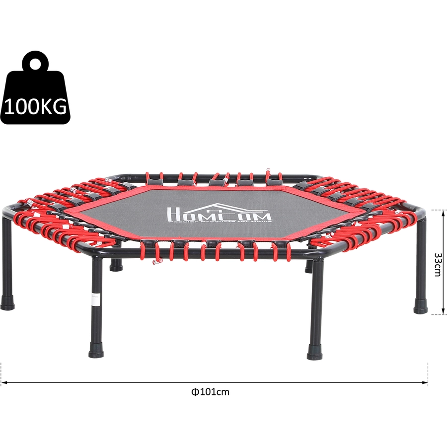 HOMCOM Fitness-Trampolin für Yoga rot