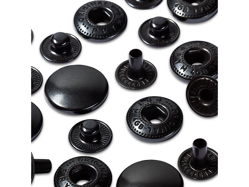 Prym Druckknöpfe Anorak Brüniert, 15 mm Nähfreie Druckknöpfe zum Nachfüllen