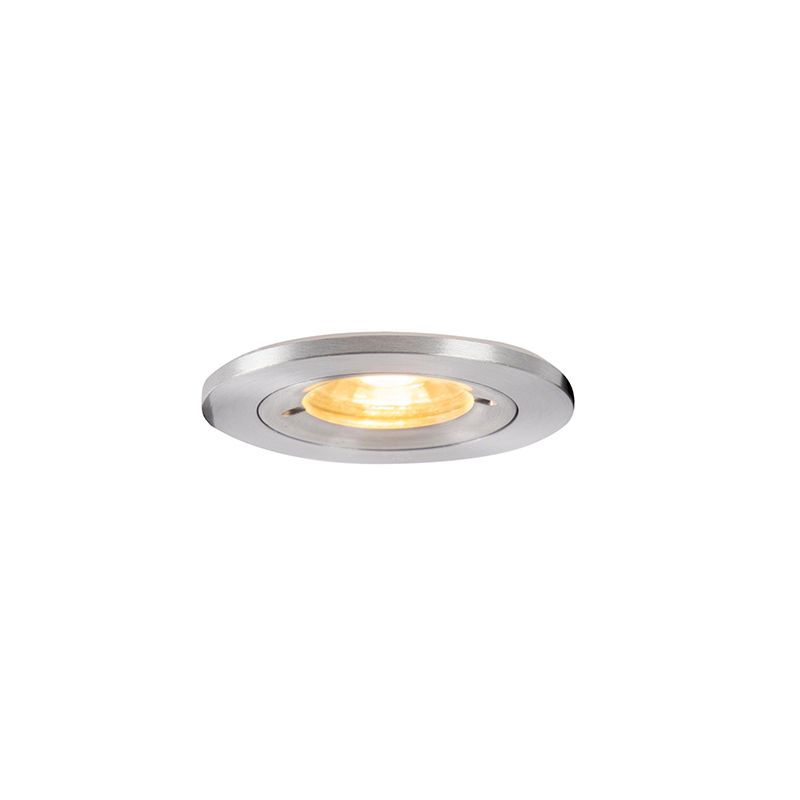 Moderne inbouwspot staal rond IP44 - Xena
