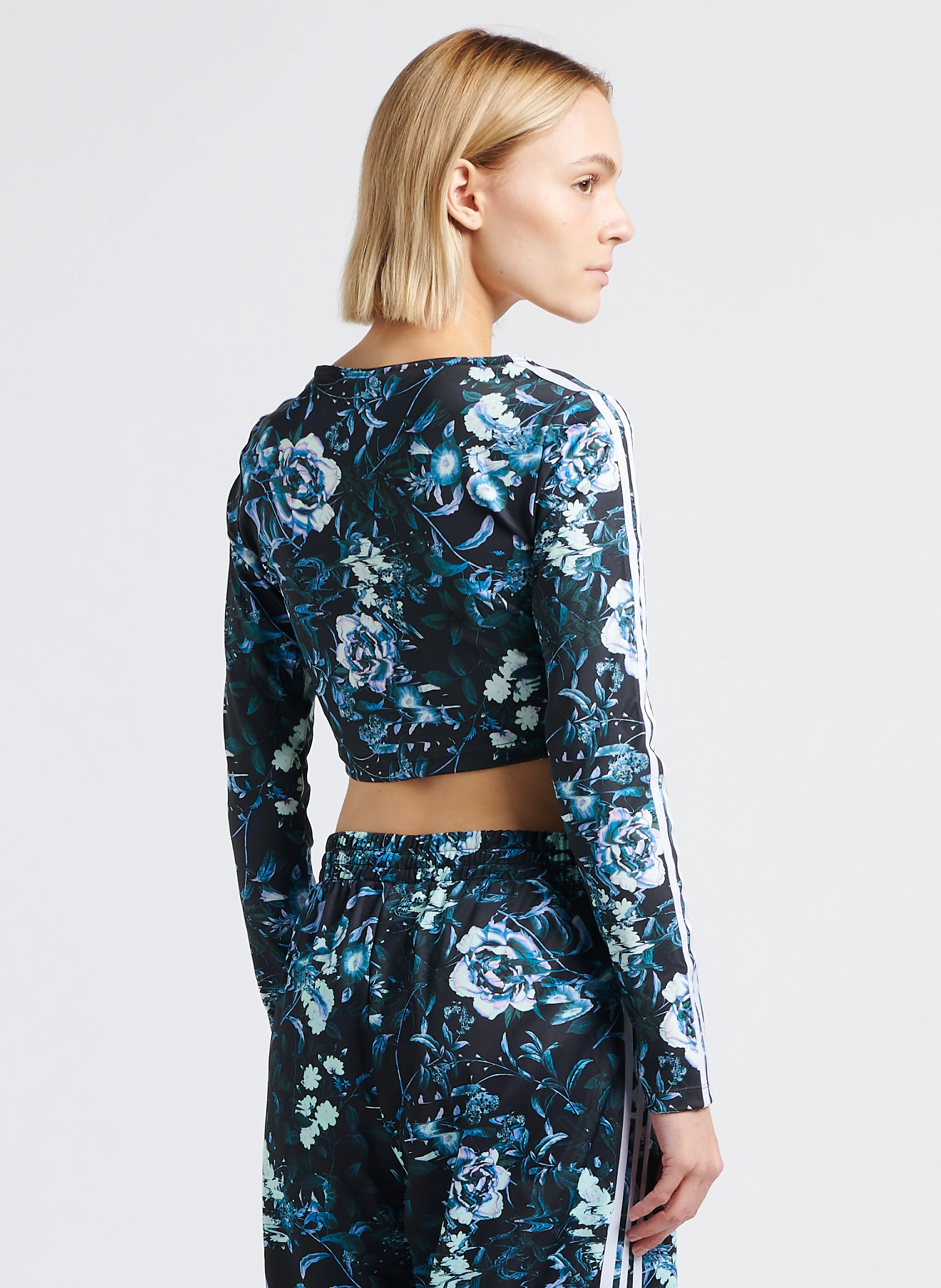 Crop top moulant à col carré | Noir