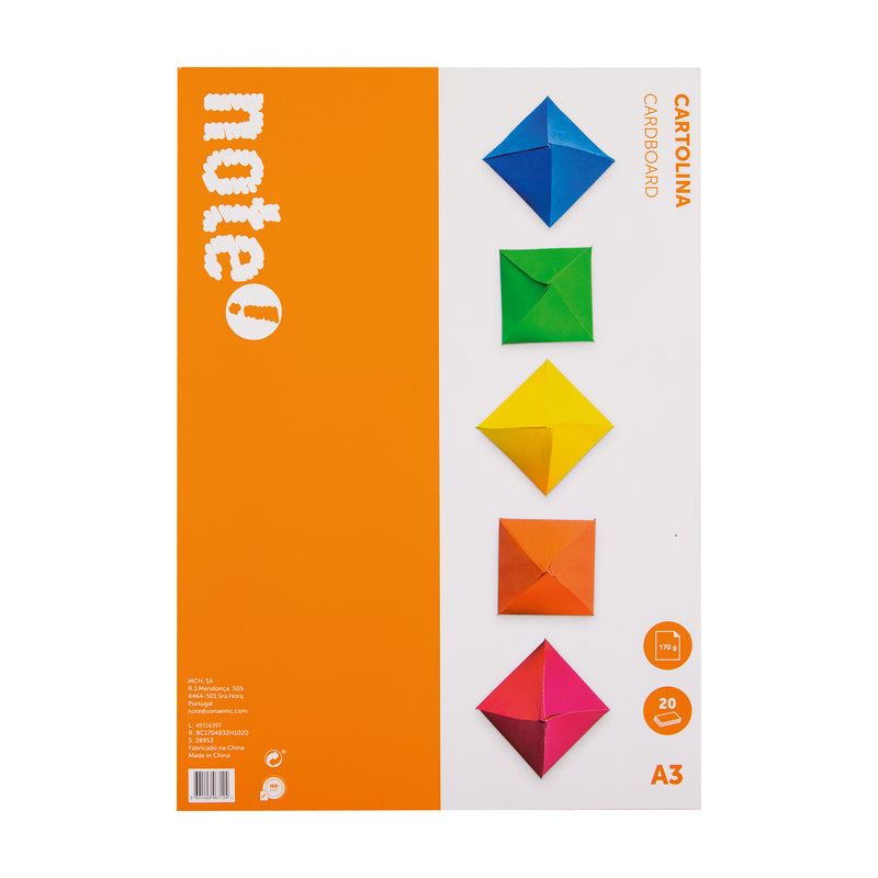 Bloco de Cartolinas A3 20 Folhas Note!