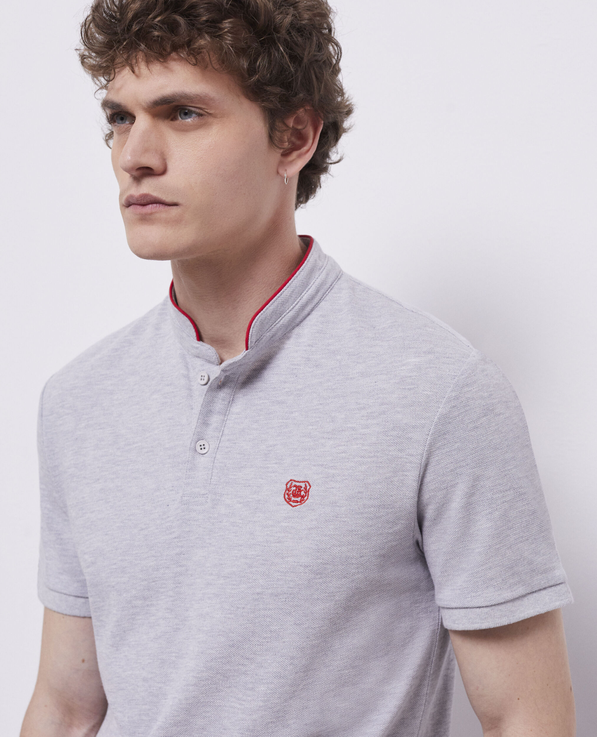 Polo col officier gris