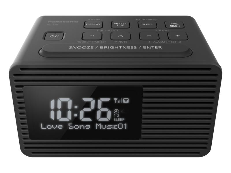 Panasonic Radiowecker RC-D8 Schwarz DAB -Radiowecker mit warmem Klang