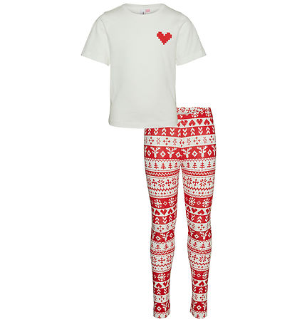 Vero Moda Girl Natt?j - 2-delt - VmChris - Chinese Red/Heart