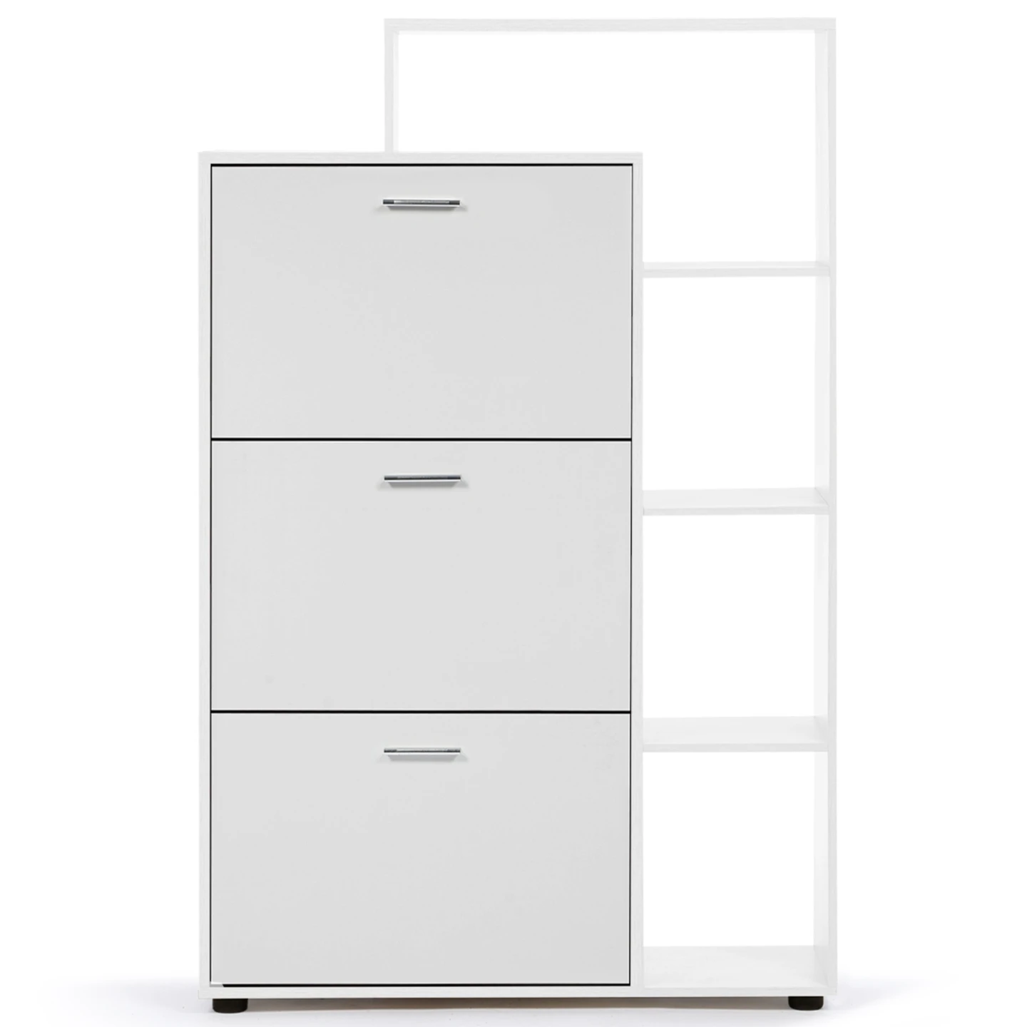Meuble à chaussures 18 paires KLARK 3 portes avec étagère blanc