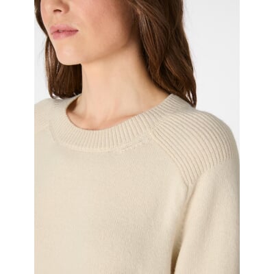 Damen-Strickpullover, Naturweiß